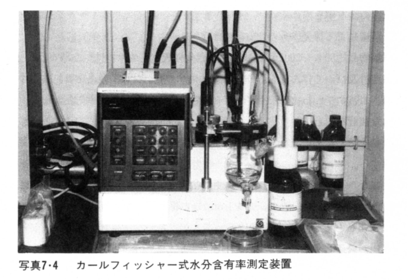 カールフィッシャー式水分含有率測定装置